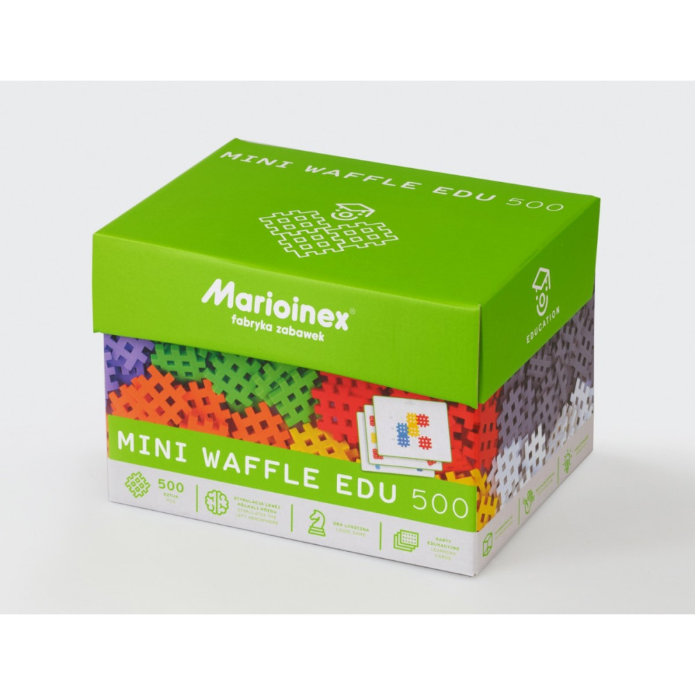 Klocki konstrukcyjne mini waffle edu 500 z kartami