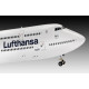 Modell av plast Boeing 747-8 Lufthansa ny