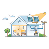 Solcellsväggomvandlare (inverter) KEMOT PROsolar-1000 (12V 230V 1000VA/700W)
