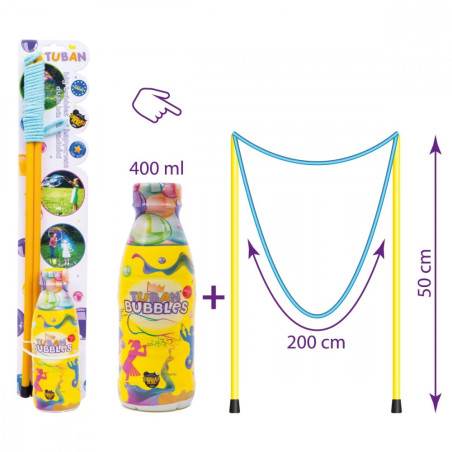 Schnur för stora bubblor + vätska 400 ml