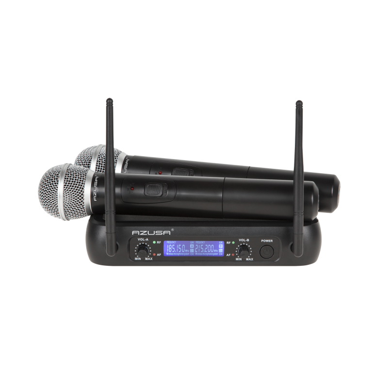 Mikrofon VHF 2 kanaler WR-358LD (2 x handhållna mikrofoner)