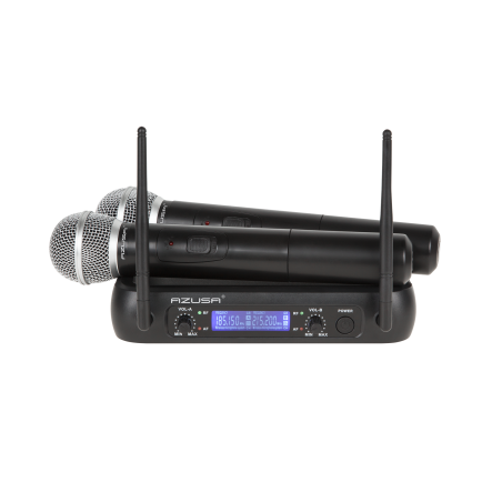 Mikrofon VHF 2 kanaler WR-358LD (2 x handhållna mikrofoner)