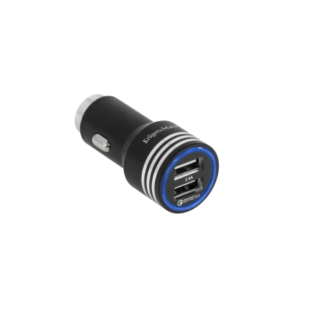 Bil laddare Kruger&Matz 2xUSB 4800mA med Quick Charge 3.0 funktion.
