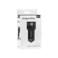 Bil laddare Kruger&Matz 2xUSB 4800mA med Quick Charge 3.0 funktion.