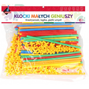 Klocki małych geniuszy słomki 220 elementów