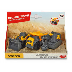 Byggnadsfordon Volvo 3-pack vals, tippbil, grävmaskin.