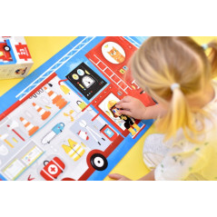 Pussel med en brandbil med hål, 23 delar