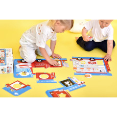 Pussel med en brandbil med hål, 23 delar