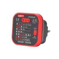 Testare av vägguttag med RCD-testfunktion Uni-T UT07B-EU