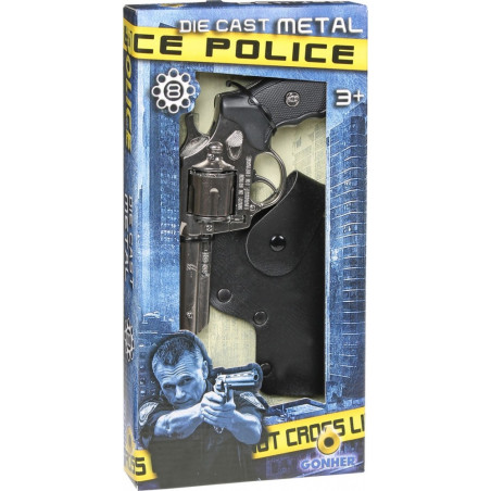 Polisrevolver i läderhölster från Gonher