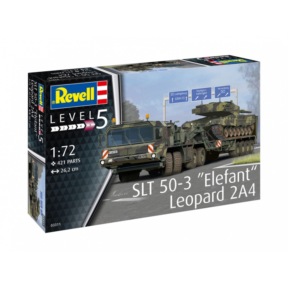 Modell i plast SLT 50-3 elefant + leopard 2a4