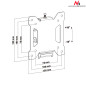 Fäste för TV Maclean, max VESA 100x100, 13-27 tum, 20 kg, svart, MC-596