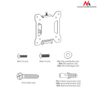 Uchwyt do telewizora Maclean, max VESA 100x100, 13-27', 20kg, czarny, MC-596
