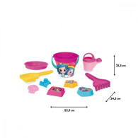 Sand set with 10 pink elements