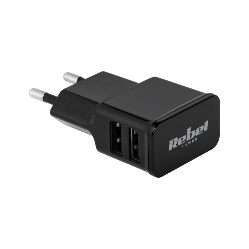 Nätadapter Rebel 2xUSB 2000 mA