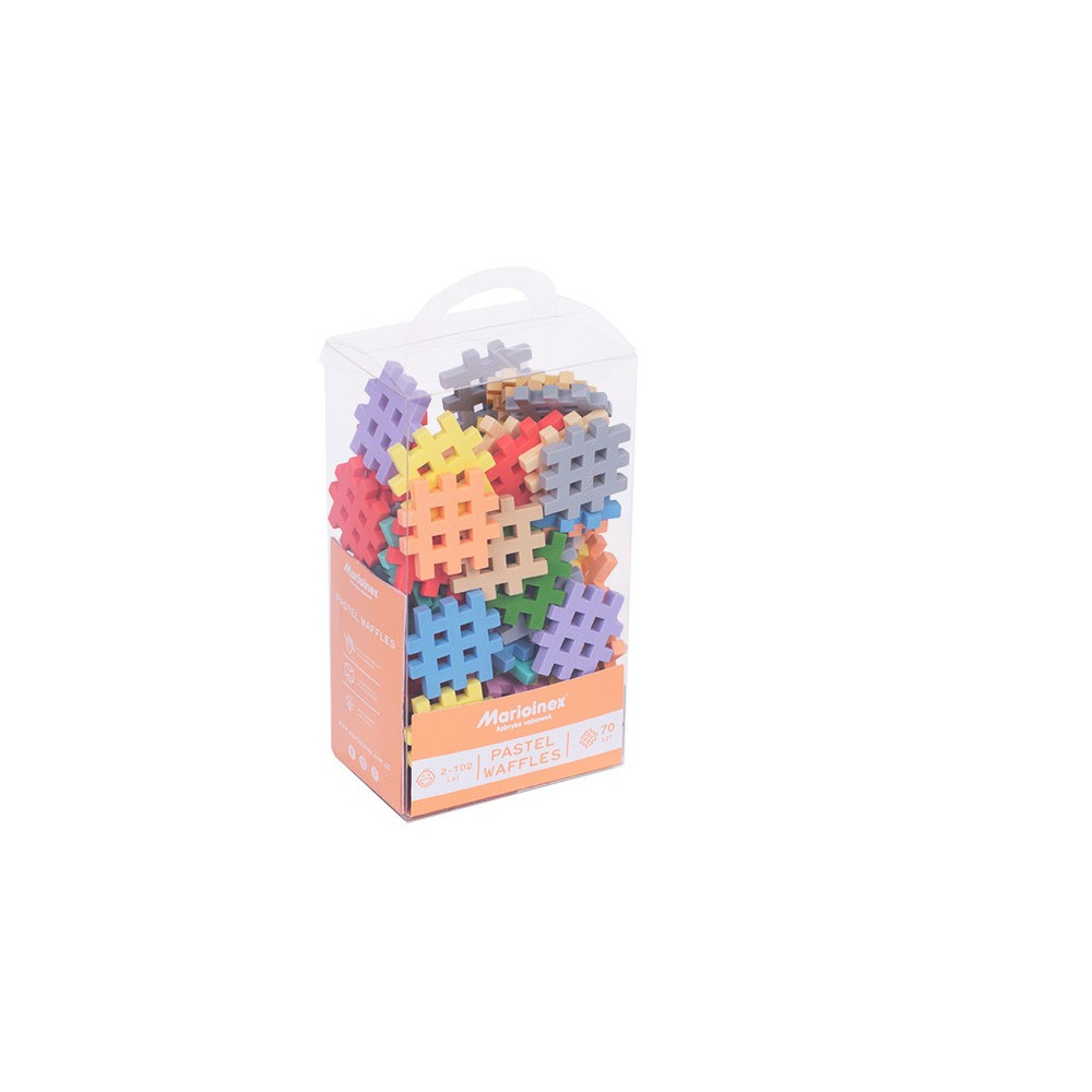 Klocki waffle mini pastel 70 elementów