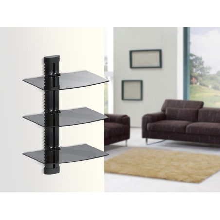 Hyllfäste för DVD Maclean, trippel, 8 kg, MC-664