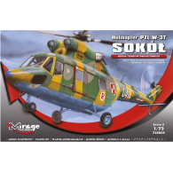 Modell av en plasthelikopter PZL W-3T Sokół.