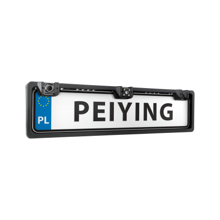 Bilbackskamera med parkeringssensor i nummerskyltsram från Peiying