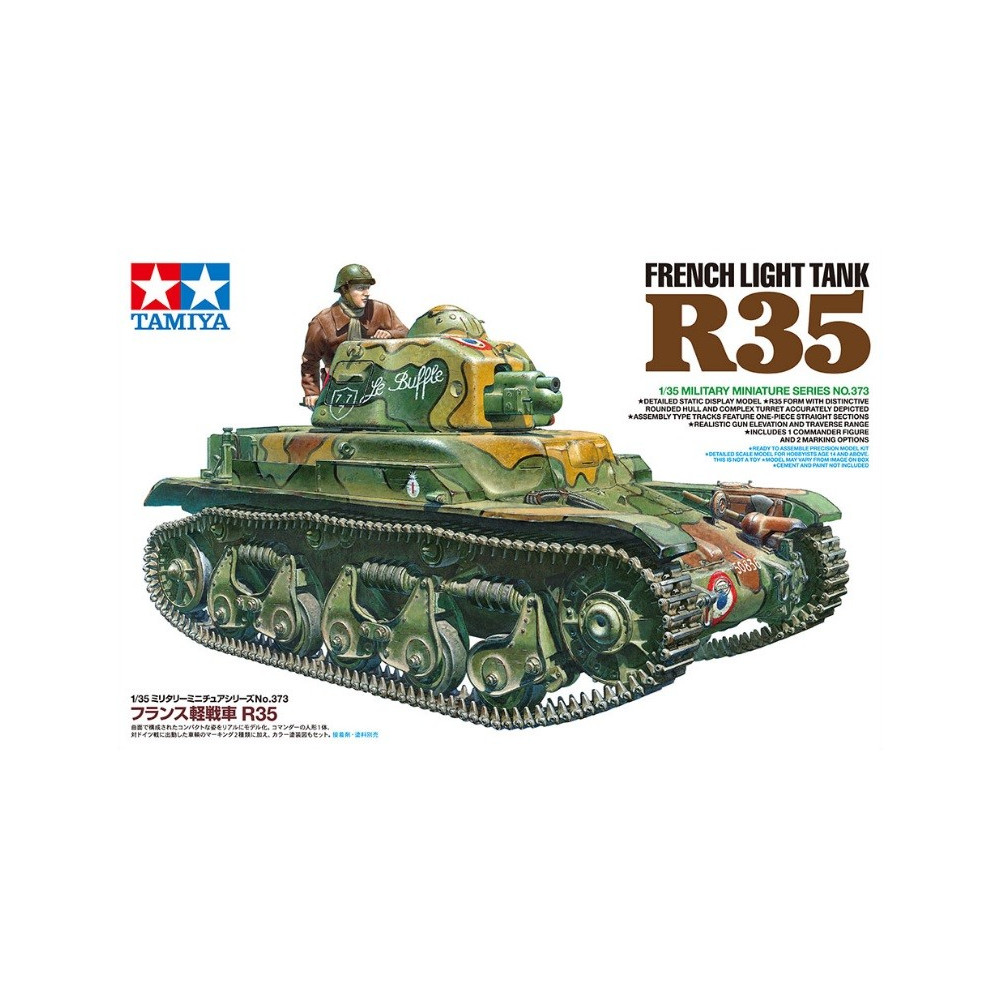 Modell av plast fransk lätt stridsvagn R-35