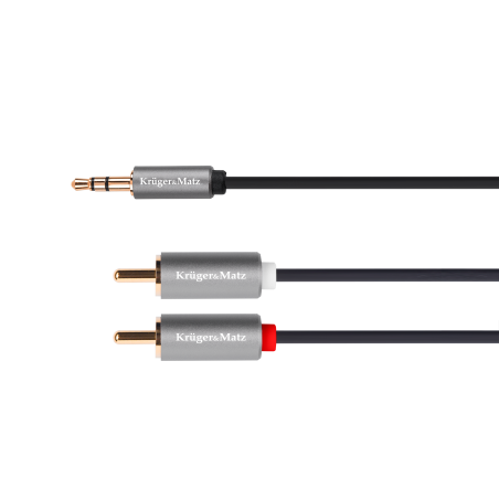 Kabel jack 3,5 mm stereo - 2RCA 1,8 m Kruger&Matz Basic

Let me know if you need help with anything else.