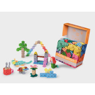 Klocki konstrukcyjne waffle mini pastel 500 elementów
