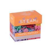 Klocki konstrukcyjne waffle mini pastel 300 elementów