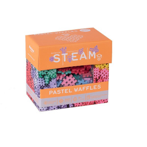 Klocki konstrukcyjne waffle mini pastel 300 elementów