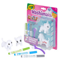 Kreativt set med Crayola Washimals-målning av figurer blisterförpackning hundar.