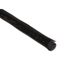 Arrangör för kabelmask Maclean, 85mm, 1,8m, svart, med kardborreband, MCTV-675 B.