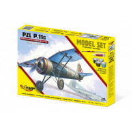 Modell av plastflygplan P.11c kit
