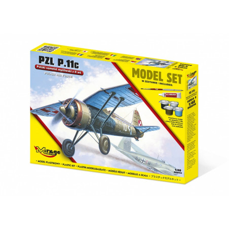 Modell av plastflygplan P.11c kit