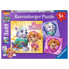 Pussel med 3x49 elementer Paw Patrol Everest och Skye | HandlaSmidigt.se