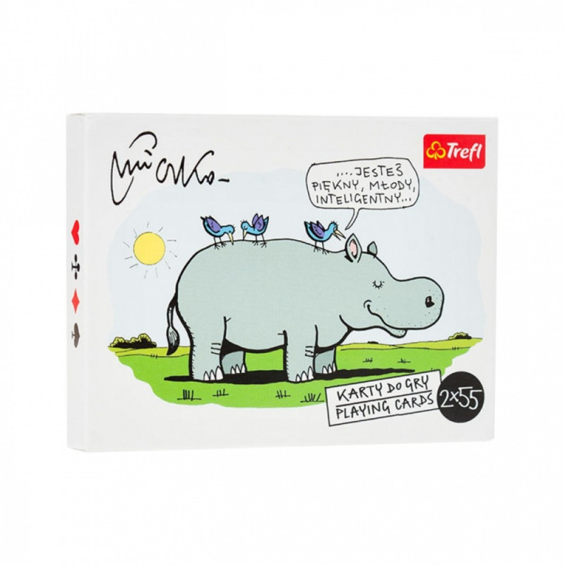 Kraków spelar kortspelet mleczko med 2 kortlekar med 55 kort var.