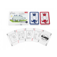 Kraków spelar kortspelet mleczko med 2 kortlekar med 55 kort var.