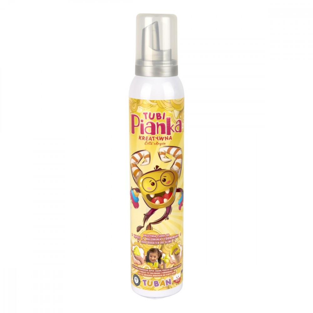 Skumrör - Gul katt 200 ml Skumrör - Gul katt 200 ml