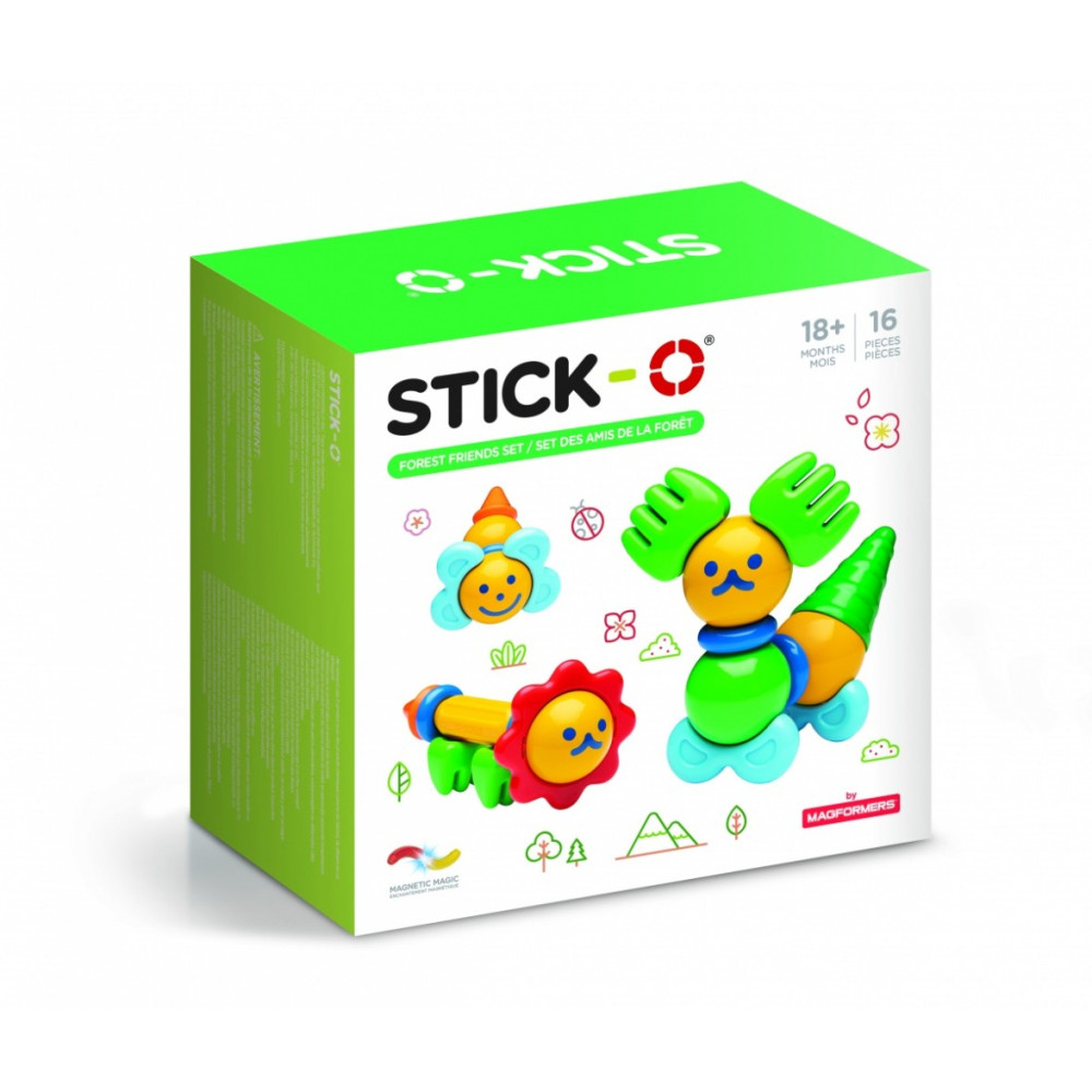 Klocki stick-o leśni przyjaciele 16 elementów