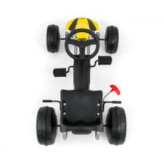 Gokart med pedaler Viper vit-svart