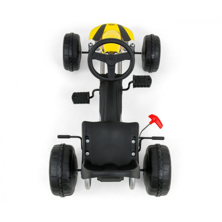 Gokart med pedaler Viper vit-svart