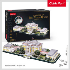 Pussel 3D LED vitt hus