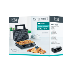 Våffeljärn för 2 stora våfflor