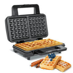 Våffeljärn för 2 stora våfflor