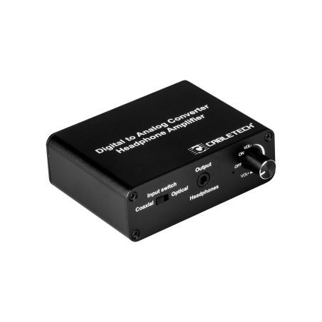 Anslutning för omvandlare från digital till analog med hörlursuttag