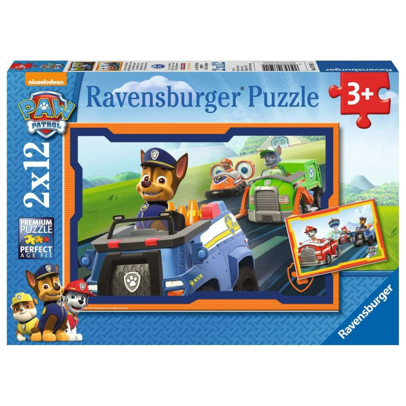 Pussel med 2x12 element - Paw Patrol, uppdrag