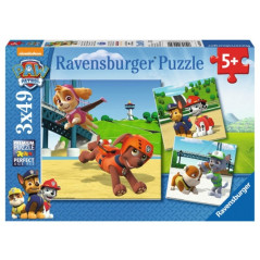 Pussel med 3x49 elementer av teamet Paw Patrol. | HandlaSmidigt.se