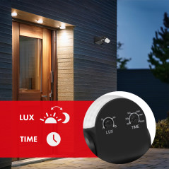 Rörelsedetektorn PIR Maclean, infraröd, IP65, svart, räckvidd 12m, MCE201B