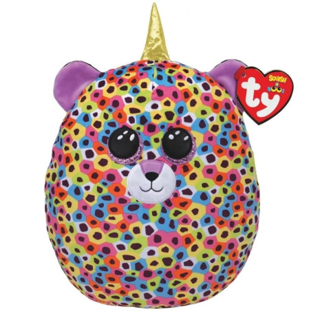 Maskotka Squish-a-Boss, en leopard med horn, flerfärgad, 22 cm. | HandlaSmidigt.se