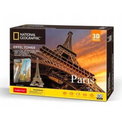 Pussel 3D National Geographic Paris Eiffeltorn 80 delar | HandlaSmidigt.se