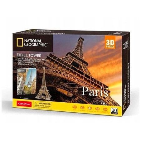 Pussel 3D National Geographic Paris Eiffeltorn 80 delar | HandlaSmidigt.se