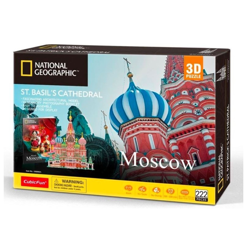Pussel 3D National Geographic Sankt Basils katedral 222 delar